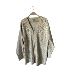 Splendor Women’s Cable Knit‎ Cardigan Sweater Size M full zip Canada